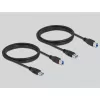 DeLOCK 11495 kompiuterio duomenų perjungiklis 5 Gbit/s Juodas Plastikinis