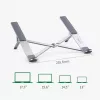 Laptop stovas UGREEN LP451 reguliuojamas aliuminio lydinio 8–17 colių nešiojamiesiems kompiuteriams, 5 padėtys, sidabrinis