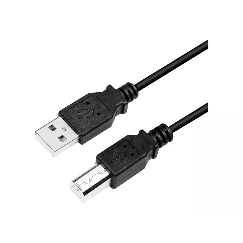 USB kabelis LogiLink CU0007B USB 2.0 2 m USB A USB B Juodas