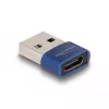 DeLOCK USB 2.0 adapteris USB Type-A kištukas – USB Type-C lizdas mėlynas