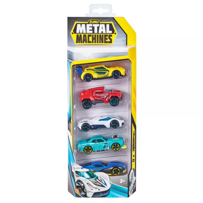 Metal Machines: 5 vnt. žaislinių automobilių rinkinys, 1:64, 1 serija - Asorti