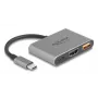 DeLOCK 61071 vaizdo kabelio adapteris 0,1 m USB Type-C USB Type-C USB Type-A HDMI pilkas