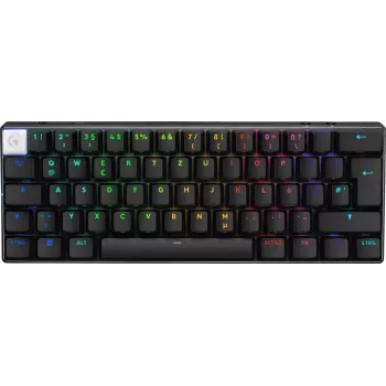 Logitech G PRO X 60 klaviatūra žaidimams USB RF Wireless Bluetooth QWERTZ vokiška juoda