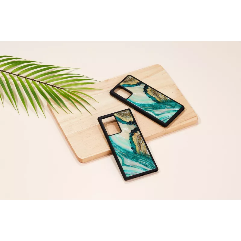 Apsauginis telefono dėklas iKins Samsung Galaxy Note 20 – Aqua Agate dizainas
