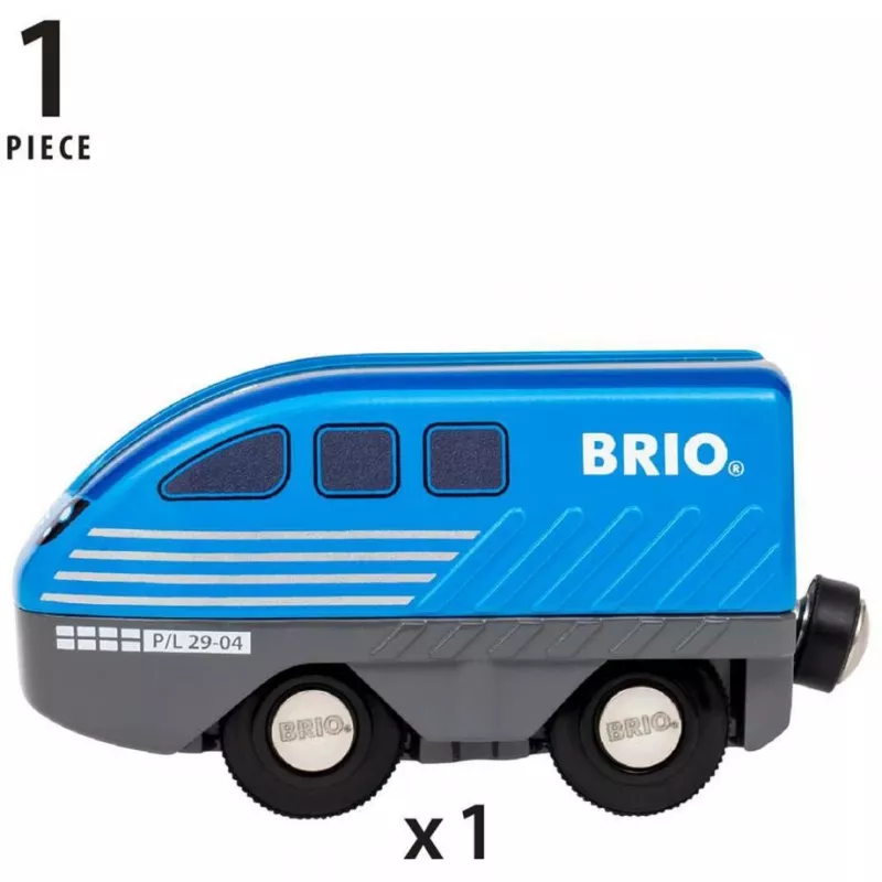„BRIO World“ atgal traukiamas traukinys, juodas ir mėlynas, 36019