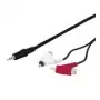 Wentronic Goobay 3,5 mm lizdo/RCA adapterio laidas, juodas, 1,5 m - 3,5 mm kištukas (3 kontaktų, stereofoninis) > 2x RCA kištukas (garso kairysis/dešinysis) (50213)