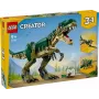 Konstruktorius LEGO Creator 3-in-1 T.Rex statomas modelio rinkinys, 626 vnt., 150 mm aukštis, amžius 9+