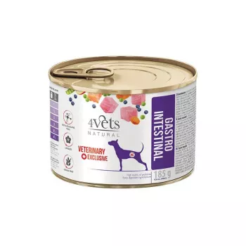 Konservuotas šlapias šunų maistas 4vets Natural Gastro Intestinal 185 g — kalakutiena, be grūdų, suaugusiems šunims
