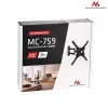 TV laikiklis prie sienos Maclean MC-759 13–55 colių ekranams, 30 kg talpa, VESA 75x75–400x400, pakreipiamas ir reguliuojamo gylio