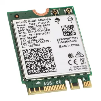 Intel Wireless-AC 9260 - tinklo adapteris - M.2 2230 - 802.11b, 802.11a, 802.11g, 802.11n, 802.11ac, Bluetooth 5.0