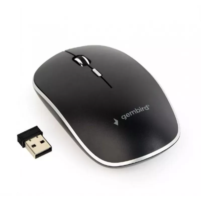 pelė USB OPTICAL WRL Juoda/SILENT MUSW-4BS-01 GEMBIRD