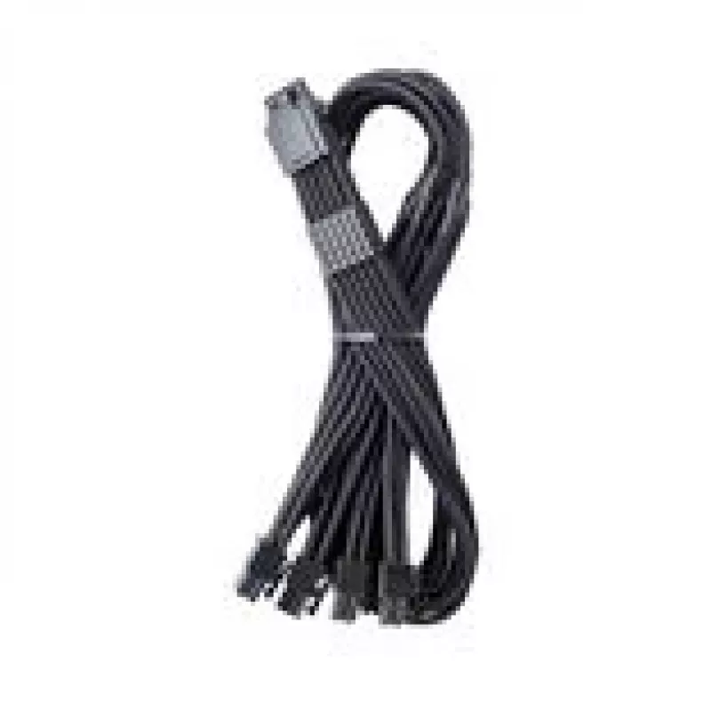 CableMod C-Series Pro ModMesh 16 kontaktų į 4×8 kontaktų aptrauktas maitinimo laidas, skirtas Corsair Type 4 ir 3 PSU, 60 cm, juodas