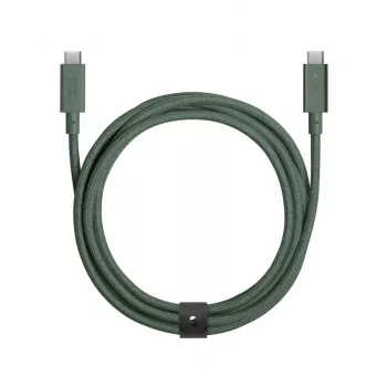 Laidas USB-C į USB-C Native Union Belt kabelis Pro 240W, 2,4 m, USB 2.0, 0,48 Gbit/s, Žalias