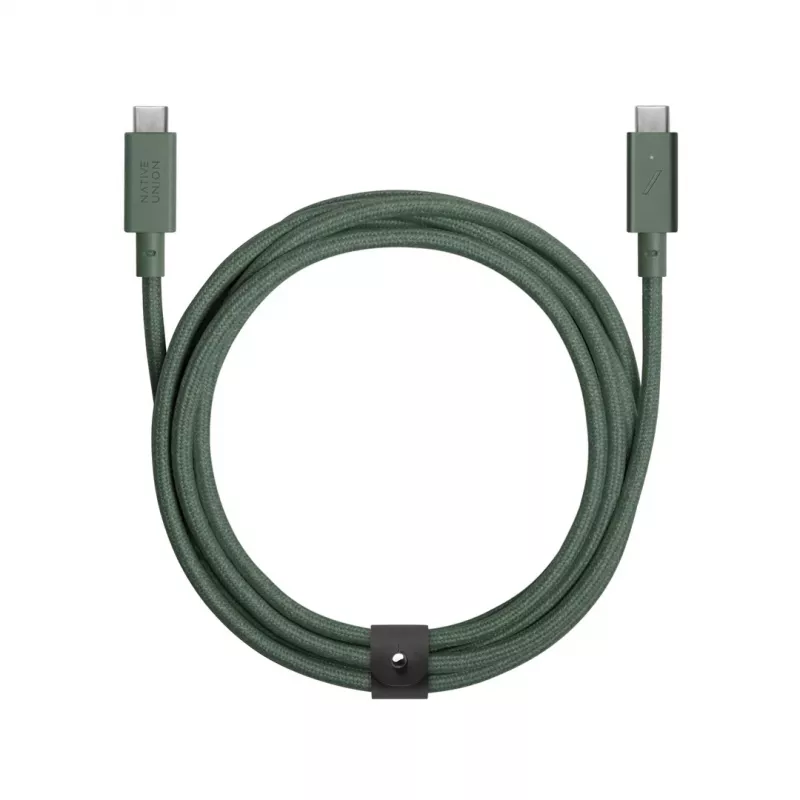 Laidas USB-C į USB-C Native Union Belt kabelis Pro 240W, 2,4 m, USB 2.0, 0,48 Gbit/s, Žalias