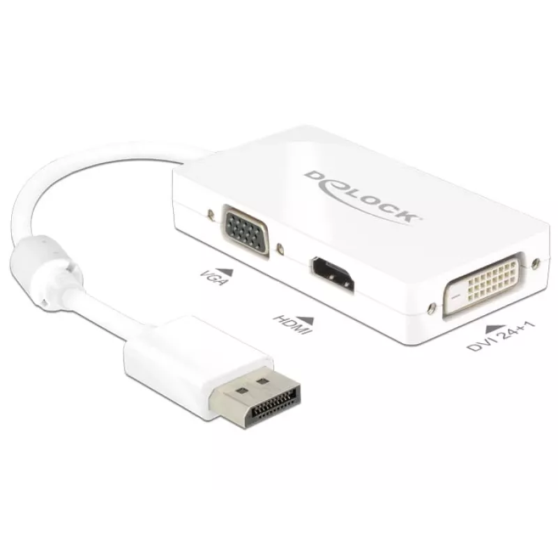 DeLOCK laidas 0,16 m DisplayPort – VGA, HDMI, DVI-D