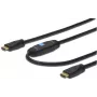 Assmann HDMI High Speed jungiamasis kabelis. A tipo. su stiprintuvu. Kišt./Kišt. 40,0 m. buvęs HDMI 1.3. UL. mėlynas. auksinis (AK-330105-400-S)