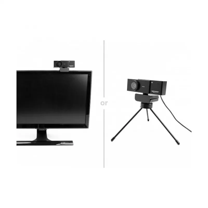 Internetinė kamera DeLOCK 96400 8 MP 3840 x 2160 pikselių USB 2.0 juoda