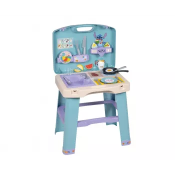 Žaidimų virtuvėlė SMOBY Stitch Kitchen 7600311909 su priedais – vaikiškas vaidmenų žaidimų virtuvės rinkinys