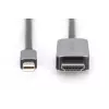 DIGITUS - Adapterio kabelis - Mini DisplayPort (M) į HDMI (M) - 1,0 m - Palaiko 8K 60 Hz - Juoda (DB-340109-010-S)