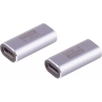 USB-C jungtis ShiverPeaks 14-05038 40 Gbps metalinė, didelės spartos duomenų perdavimas