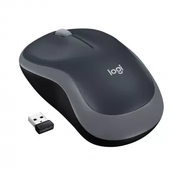 Logitech M185 belaidė optinė pelė, ambidekstrinė, pilka, 910-002238