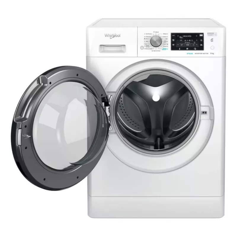 WHIRLPOOL skalbimo mašina FFD 9489 BV EE, 9 kg, 1400 aps./min., energijos klasė A, gylis 63 cm, inverterinis variklis, juodos durys