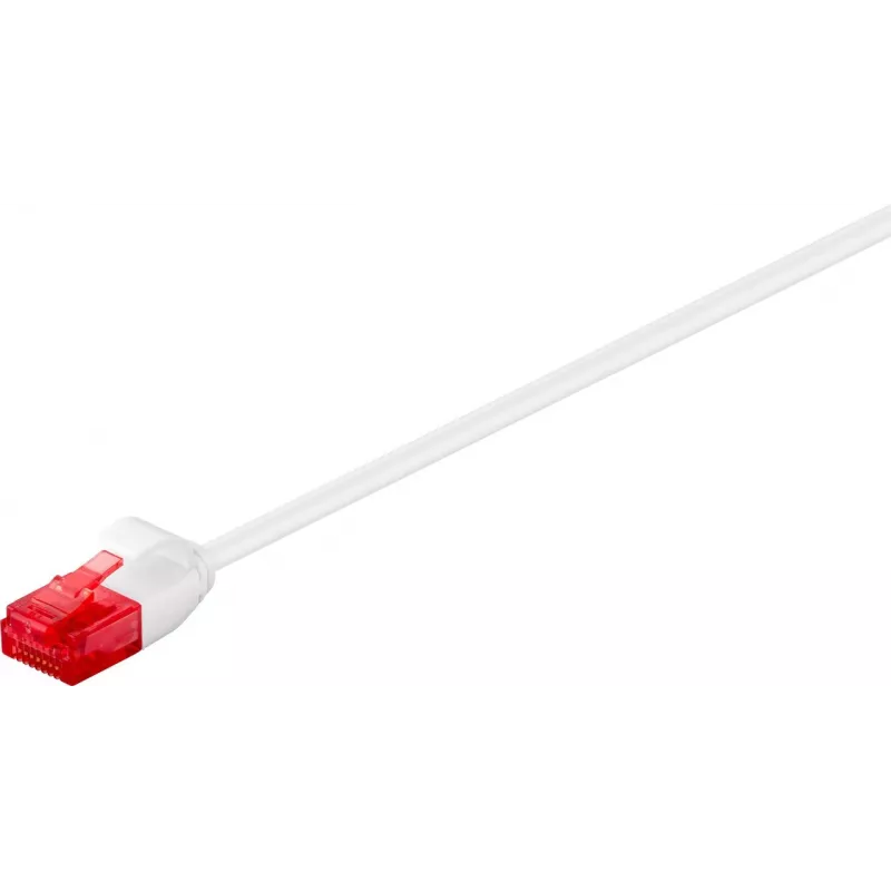 Wentronic Goobay CAT 6 plonas-komutacinis kabelis, U/UTP, baltas, 3 m - varinis (93694)