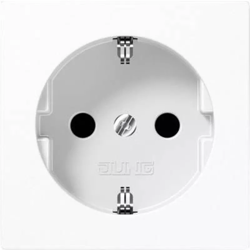Kištukinis lizdas CEE 7/3 Jung A 1520 KI WW, balta, duroplastas, 250 V, 16 A, 55×55 mm