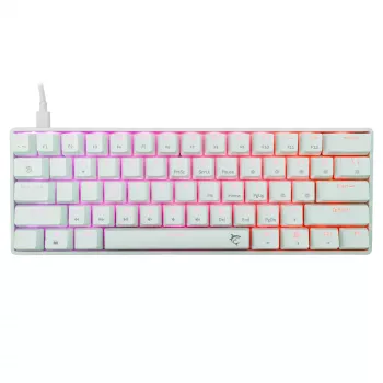 Laidinė mechaninė klaviatūra White Shark Shinobi-2 (GK-004211) — US išdėstymas, raudoni jungikliai, balta