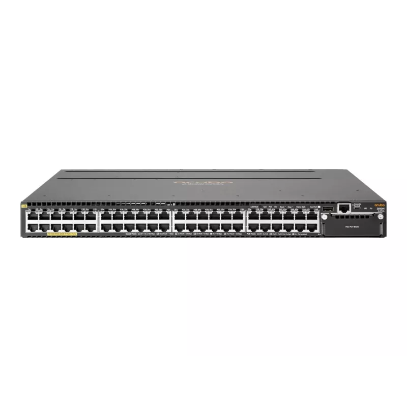 HPE - Aruba Series - Switch - 3810M 48G PoE+ 1-slot L3 - managed - 48 x 10/100/1000 (PoE+) - rack-mountable - PoE+
