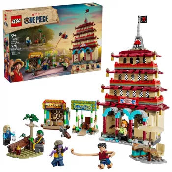 LEGO rinkinys One Piece Arlong Park 75638 — 926 vnt., 5 minifigūrėlės, rekomenduojamas amžius 9+, detali scena