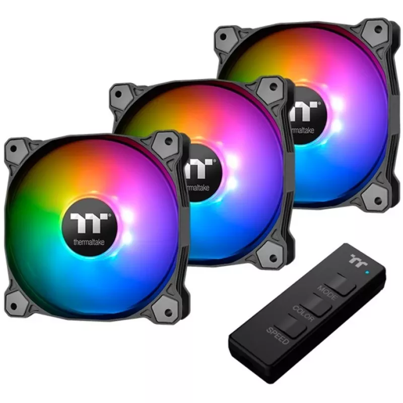 Thermaltake Pure 12 ARGB 120mm korpuso ventiliatoriai, 3 vnt., juodi