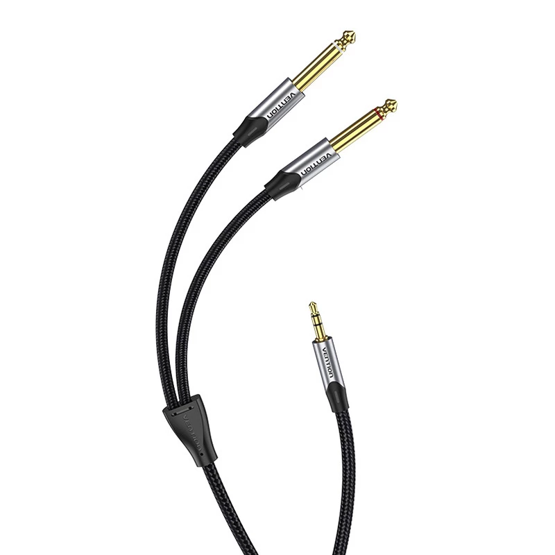 Audio kabelis Vention BARHL 3,5 mm mini lizdas į 2x 6,35 mm kištukai, 10 m