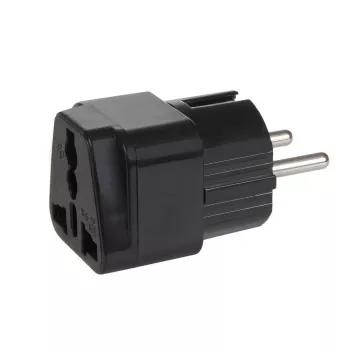 Maitinimo kištuko adapteris Maclean MCE155 NEMA 5-15P Type E FR, juodas