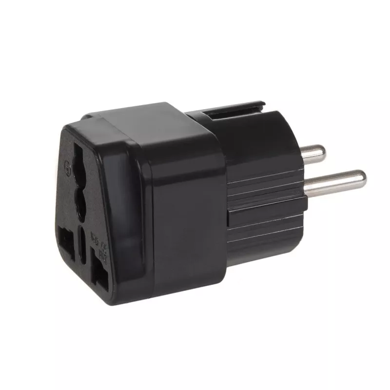 Maitinimo kištuko adapteris Maclean MCE155 NEMA 5-15P Type E FR, juodas