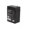 UPS baterija Green Cell AGM15, 6 V, 4 Ah, sandari švino rūgštinė (VRLA), juoda, 680 g
