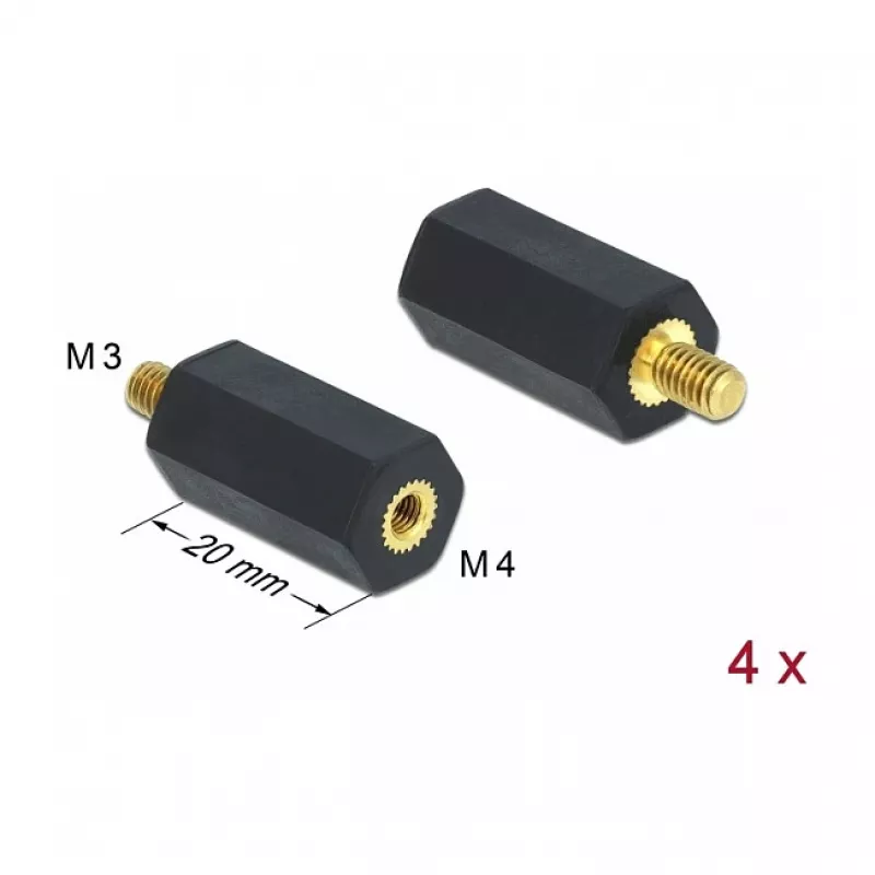 Montavimo rinkinys DeLOCK 60242 juodas plastikas