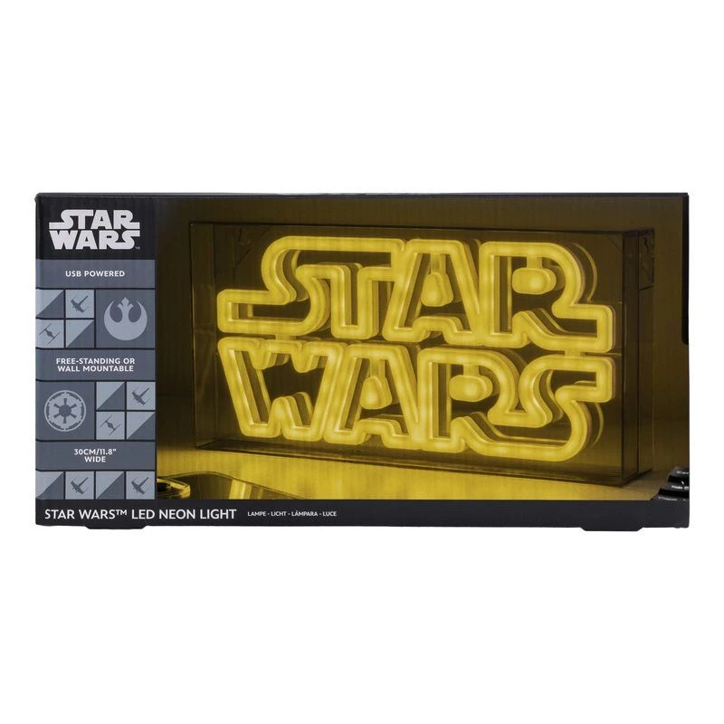 LED neoninė šviesa Paladone Star Wars dizaino PP13123SW — dekoratyvinis LED ženklas sienai ar lentynai