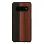 man and wood išmaniojo telefono dėklas Samsung Galaxy S10 – juodmedžio juodas, apsauginė medinė nugarėlė ir buferis