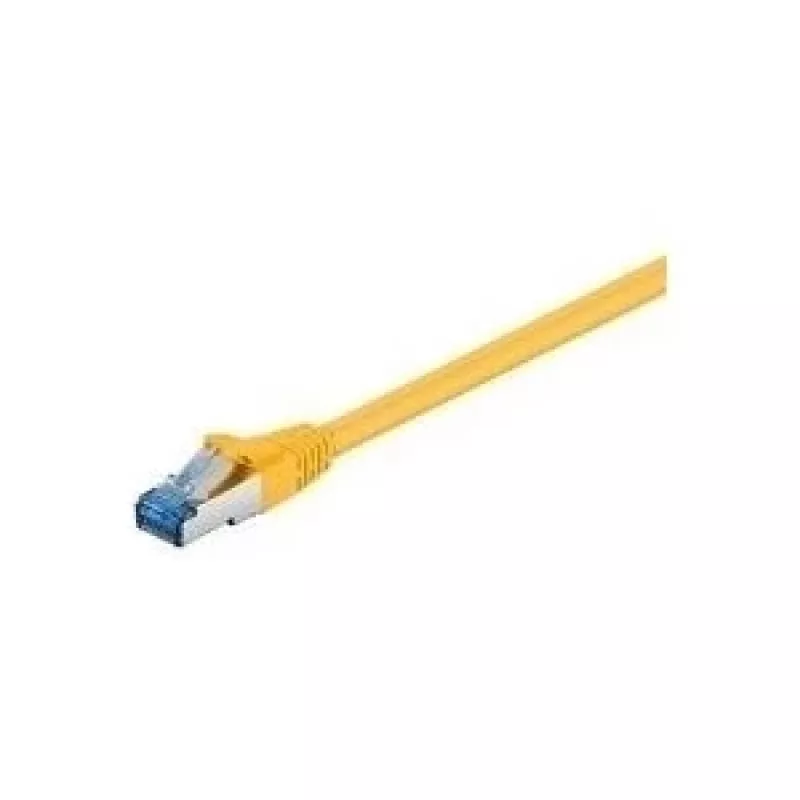 Wentronic Goobay CAT 6a komutacinis kabelis, S/FTP (PiMF), geltonas, 2 m - LSZH be halogenų, varinis (93740)