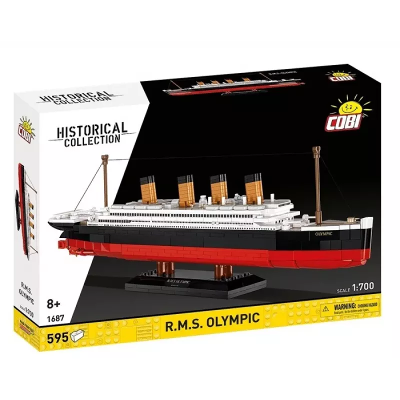 Konstruktorius Cobi Blocks R.M.S. Olympic 59 kaladėlės — 59 dalių modeliavimo rinkinys