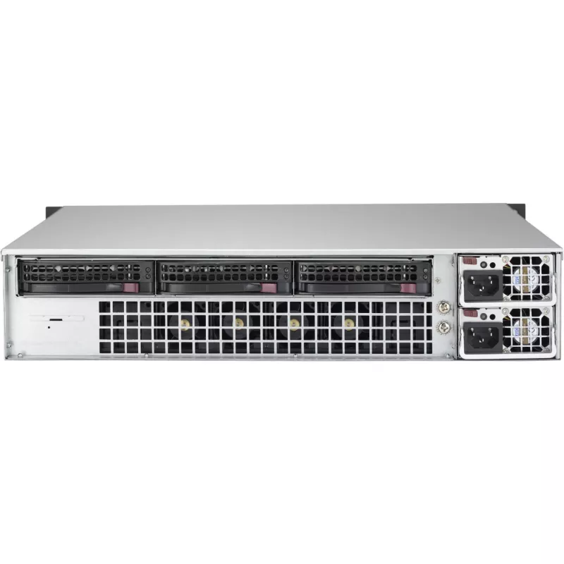 Super Micro Supermicro SC823M TQC-R802LPB - stovas - montuojamas į stovą - 2U - patobulinta, išplėstinė ATX - SATA/SAS - karšto keitimo 800 vatų - juoda (CSE-823MTQC-R802LPB)