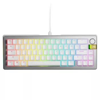 Mechaninė žaidimų klaviatūra GLORIOUS GMMK 3 Pro 65% iš anksto surinkta ANSI US su Fox HE jungikliais, sidabrinė