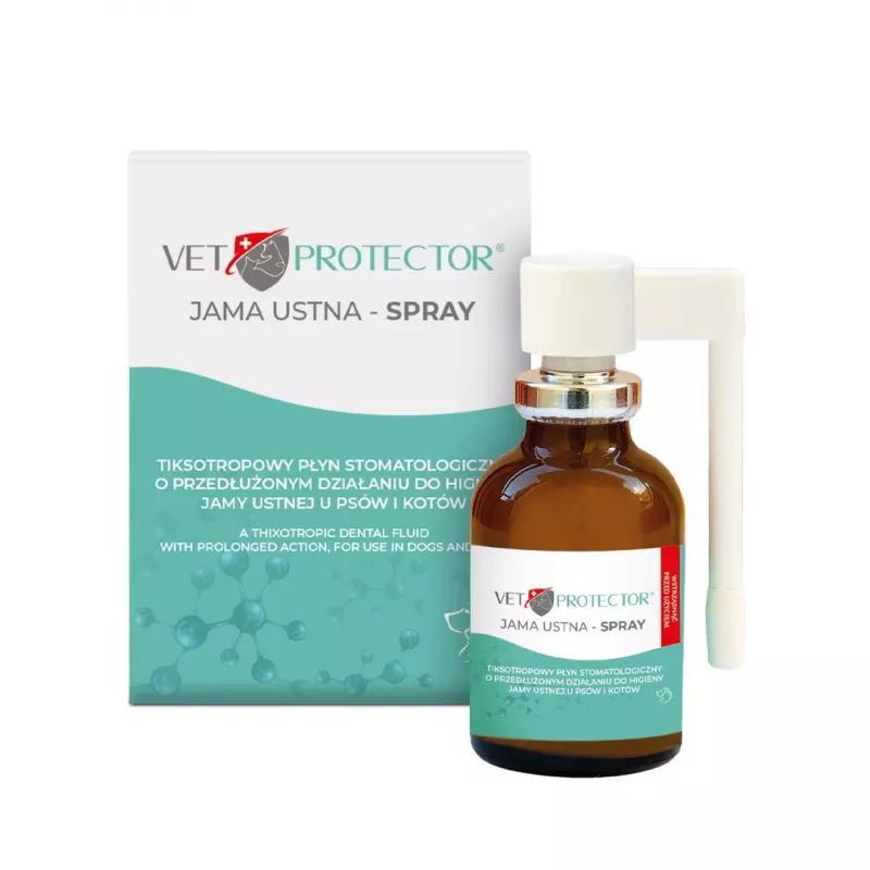 Burnos ertmės purškalas JM Sante Vet Protector 30 ml šunims ir katėms, skystis, be konservantų, becukris