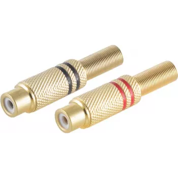 RCA laido jungtis, auksinė, ShiverPeaks BS52021-SET