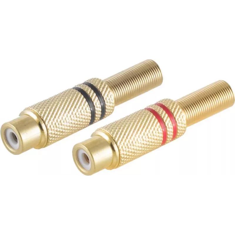 RCA laido jungtis, auksinė, ShiverPeaks BS52021-SET