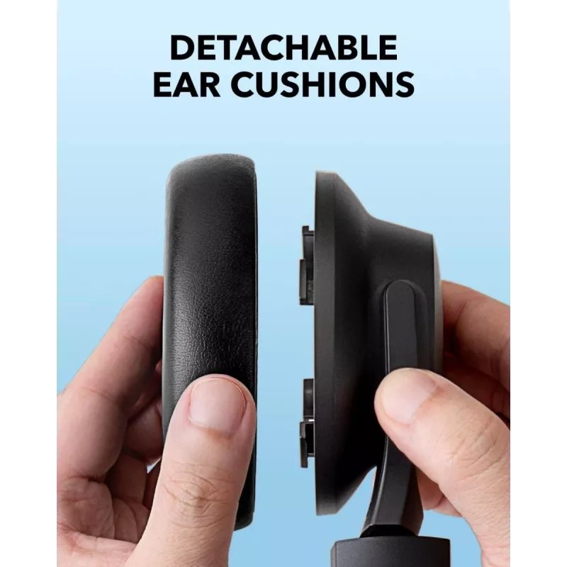 Ant ausies dedamos ausinės Anker Soundcore Q11i, Bluetooth 5.0, iki 20 val. baterija, įmontuotas mikrofonas, tamsiai pilkos