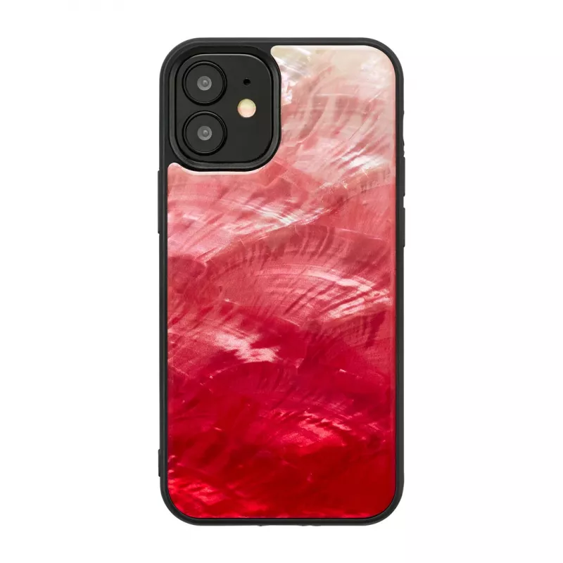 Apsauginis telefono dėklas iKins, skirtas Apple iPhone 12 mini — Pink Lake su juodais akcentais
