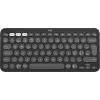 Logitech Pebble Keys 2 K380s - klaviatūra - belaidė - Bluetooth LE - QWERTY - Nordic (danų/suomių/norvegų/švedų) - tonal graphite (920-011879)