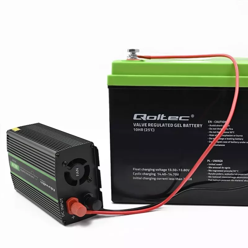 Qoltec Monolith maitinimo adapteris automobiliniam naudojimui 600 W juodas